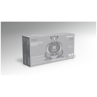 Ventyv Nitrile Powder Free Exam Glove Plus 5.0 (Kangaroo) - 180/BX