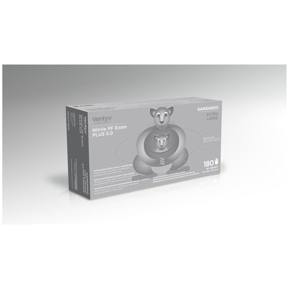 Ventyv Nitrile Powder Free Exam Glove Plus 5.0 (Kangaroo) - 180/BX