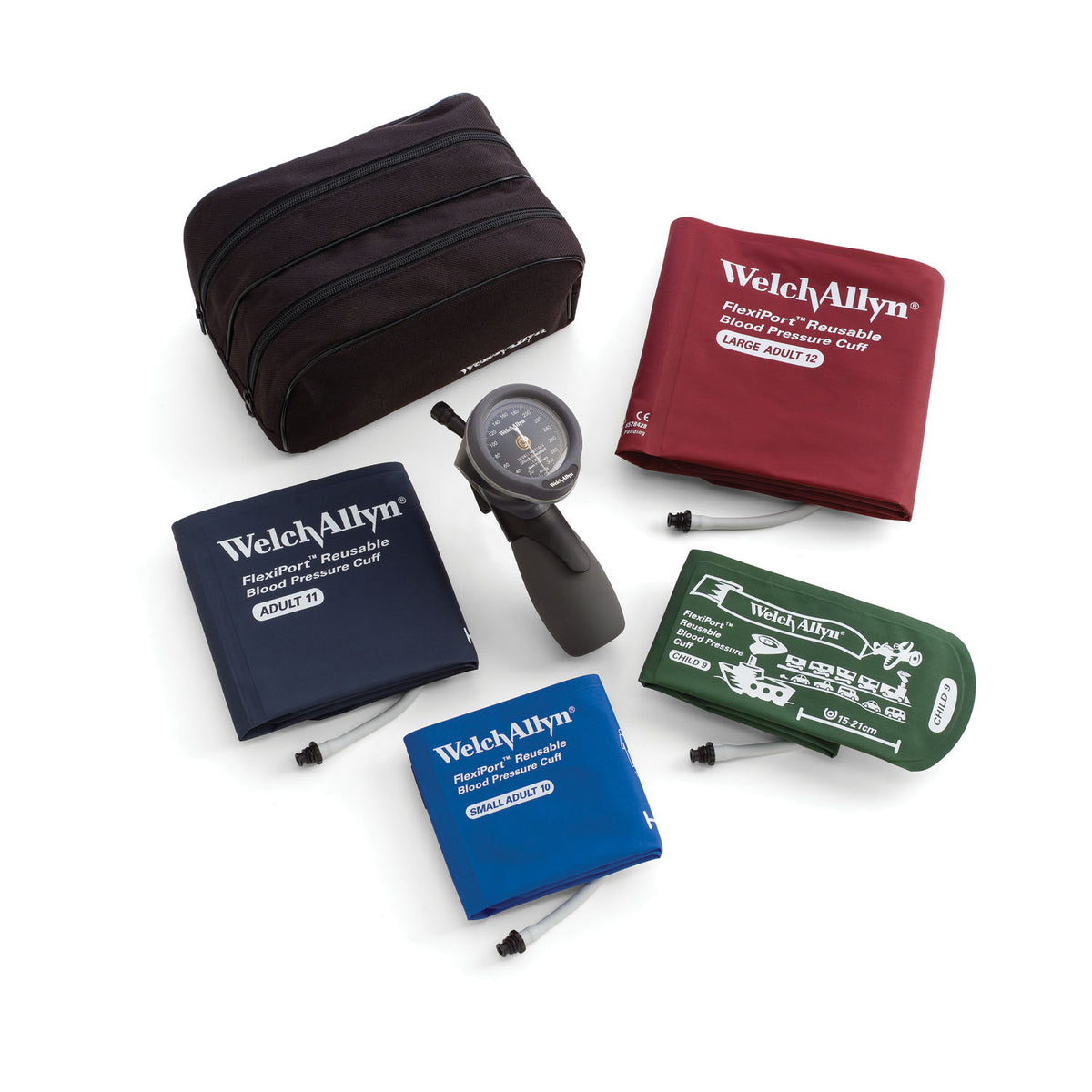 Welch Allyn Tycos DS66 Hand Aneroid - Multi-Cuff Kit