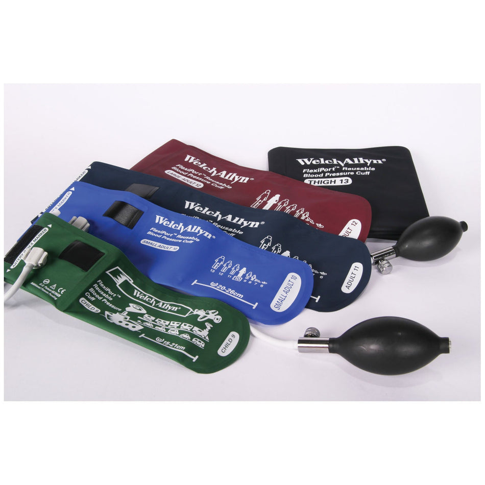 Welch Allyn Reusable Flexiport Cuffs - Tri-Purpose Connector, 2-Tube